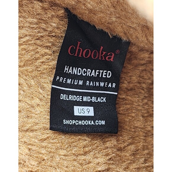 CHOOKA Delridge WOMEN'S SZ 9 Black Rain Boot - Waterproof - Mid-Height PREOWNED - Picture 4 of 13